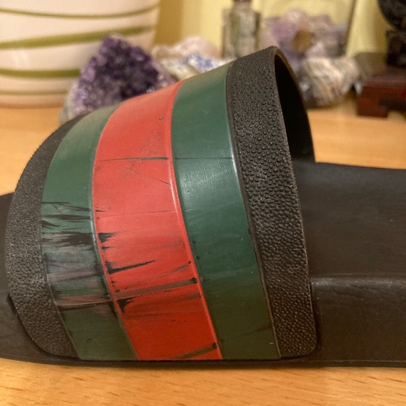 Gucci Pursuit 72 Pool Slides Slip-on Black Sandals Flip Flops Size 8M/9.5W - Picture 11 of 14